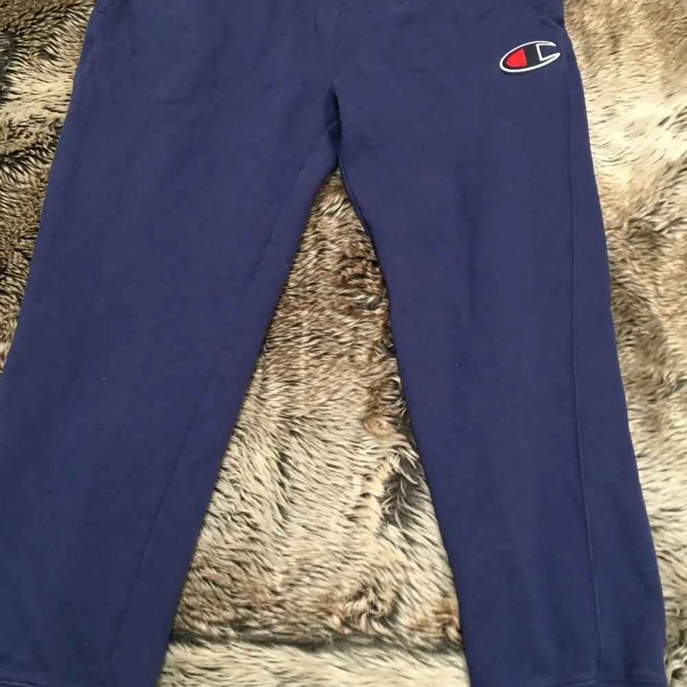 Champion Big C Logo Blue Joggers Authentic Athletic Wear *Size XL*